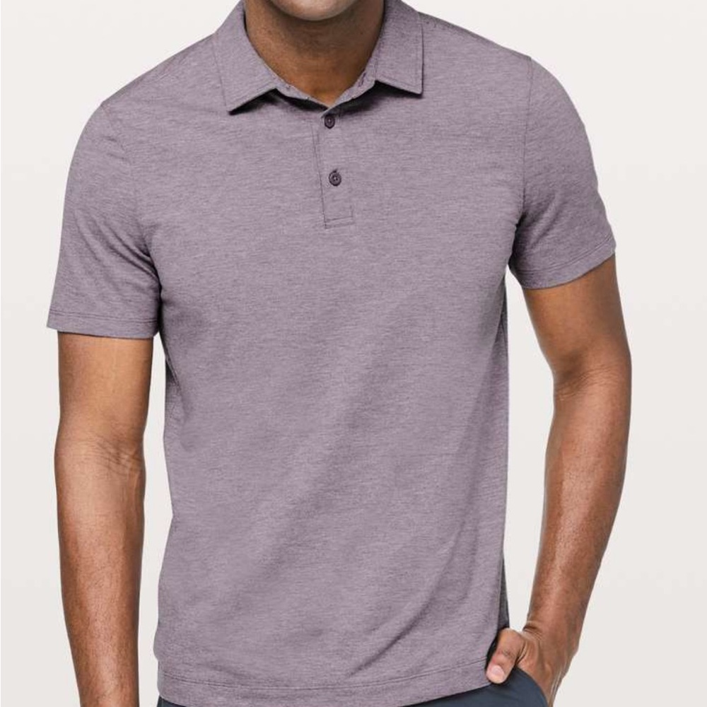 Lululemom evolution polo Mens Large EUC graphite purple